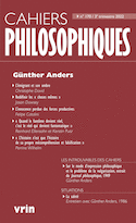 Cahiers philosophiques, no 170